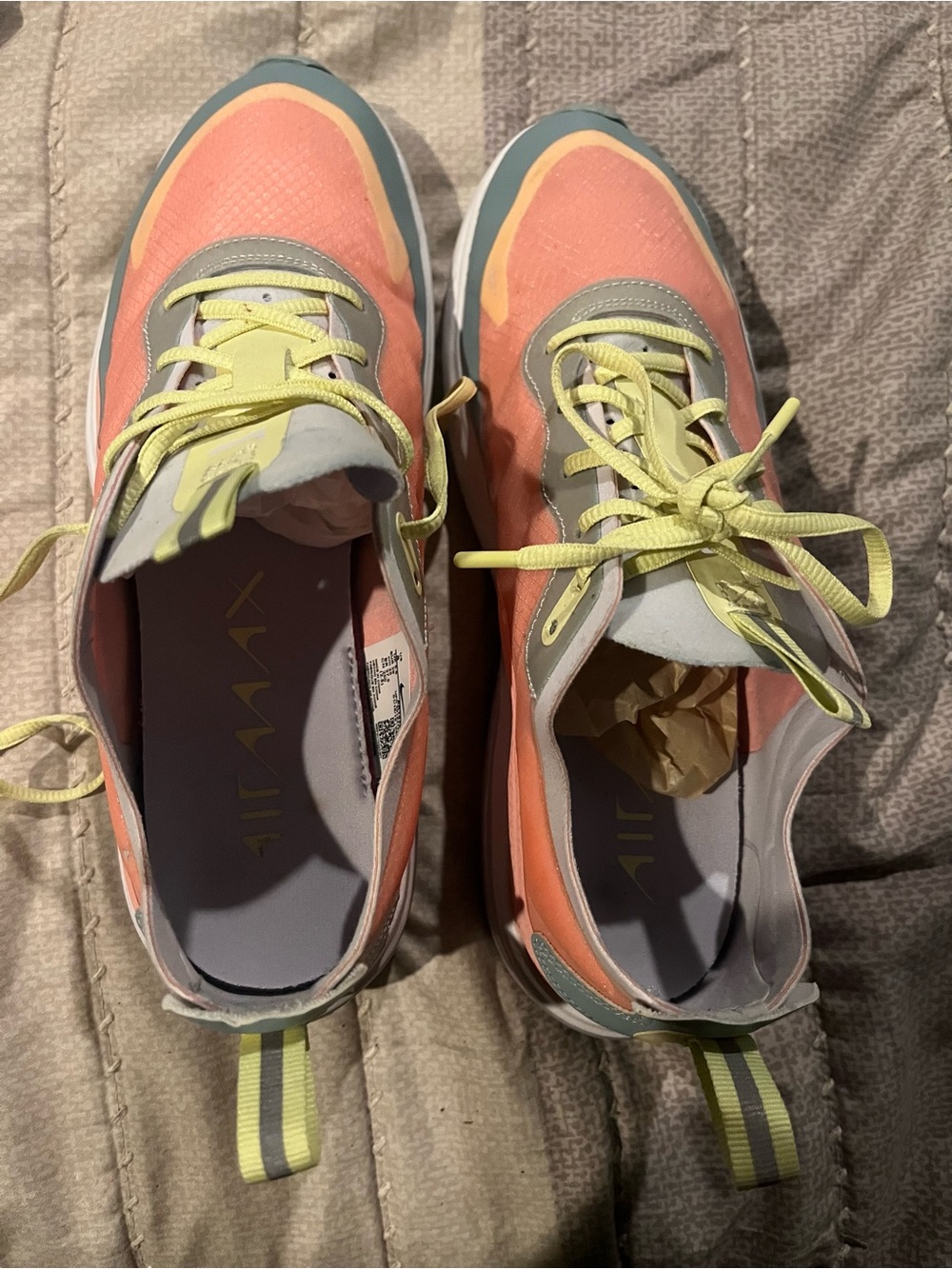 Nike air Max  for women Coral and Lemon Lightweight Women's Sneakers - Unbranded